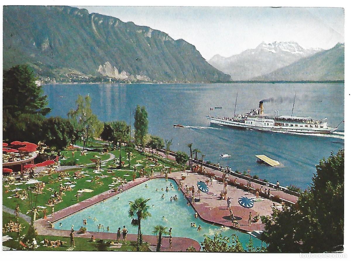 Postcards: PISCINE TEMPEREE AU BORD DU LAC.- VEVEY - SUIZA