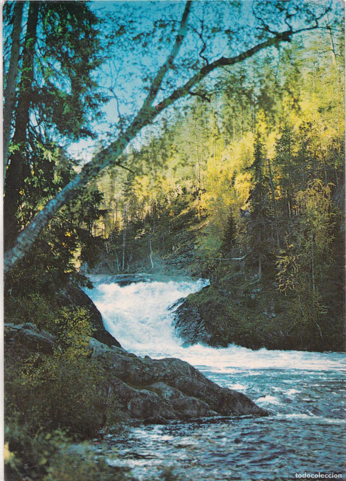 Postkarten: FINLANDIA, KUUSAMO, LA CASCADA EL JYR&Auml;V&Auml; &ndash; TUOMI-KORTTI 266 &ndash; S/C