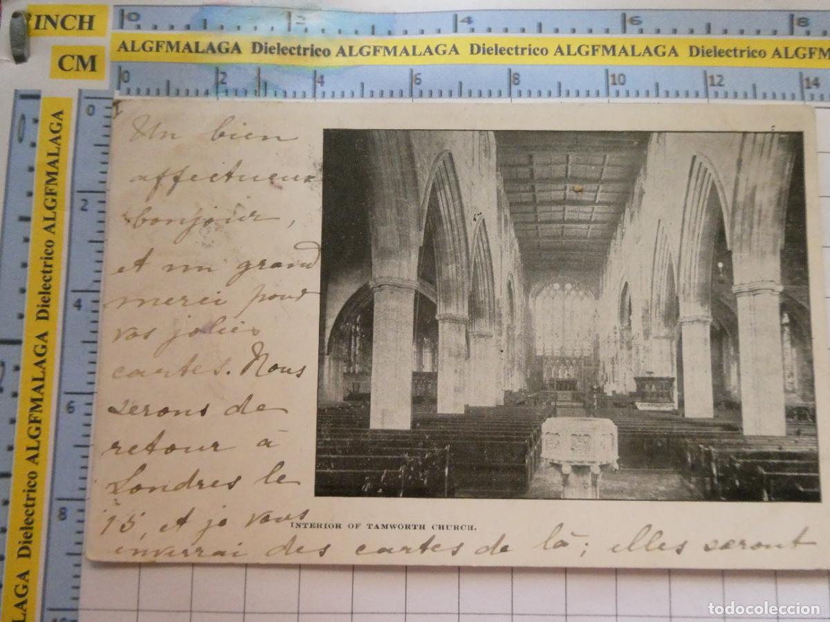 Postcards: ANTIGUA POSTAL DE REINO UNIDO GRAN BRETA&Ntilde;A. SIGLO XIX - 1905. INTERIOR OF TAMWORTH CHURCH. 764
