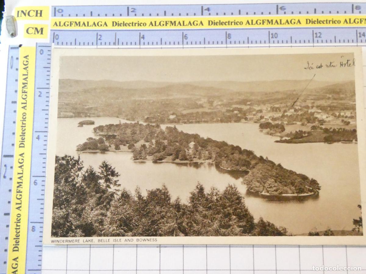 Postais: ANTIGUA POSTAL DEL REINO UNIDO GRAN BRETA&Ntilde;A. A&Ntilde;O 1931. WINDERMERE LAKE BELLE ISLE AND BOWNESS. 3605