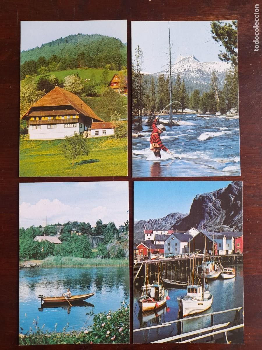 Cartes Postales: Una postal frase filos&oacute;fica sabidur&iacute;a popular con imagen ciudad europea a&ntilde;o 70&acute;s 4 tarjetas a elegir