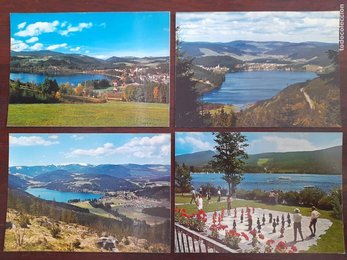 Cartes Postales: Una postal lago Titisee, Selva Negra, estado Federado Baden-W&uuml;rttemberg Alemania 4 tarjetas a elegir