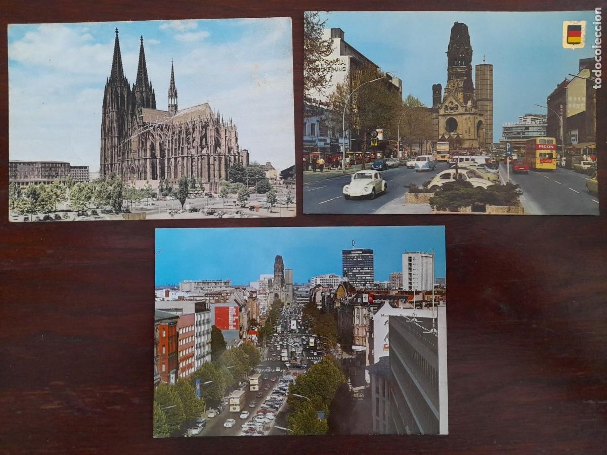 Postais: Una postal koln am rhein, catedral Colonia, o memorial Kaiser Guillermo Alemania 3 tarjetas a elegir