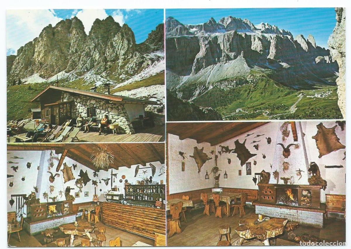 Cartoline: BAITA CLARK m 2320, PASSO GARDENA 2137 - DOLOMITI - ITALIA