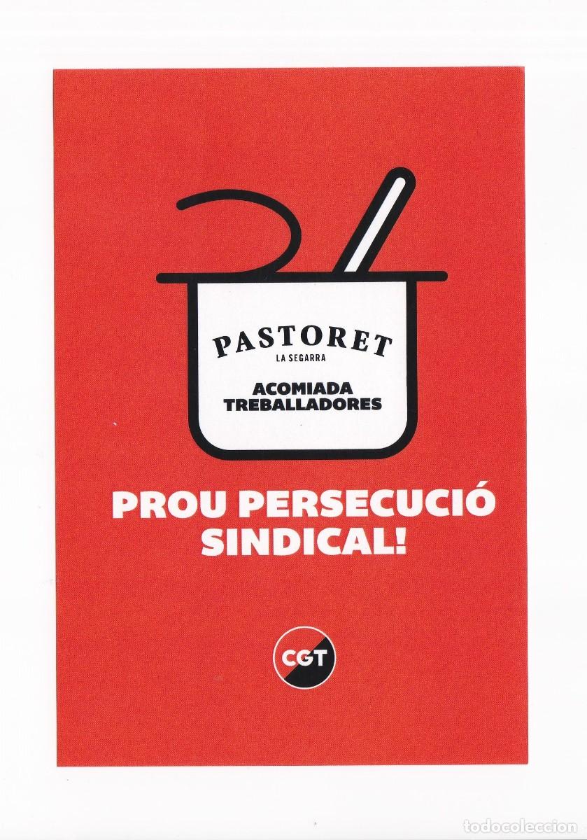Postales: PEGATINA POLITICA PASTORES LA SEGARRA ACOMIADA TREBALLADORES ( CGT )