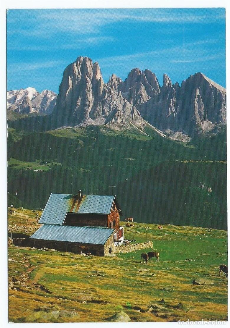 Cartoline: PANORAMA DAL RIF. MARMOLADA m.3340 E SASSOLUNGO m.3178.- DOLOMITEN - RASCHOTZ HUTTE