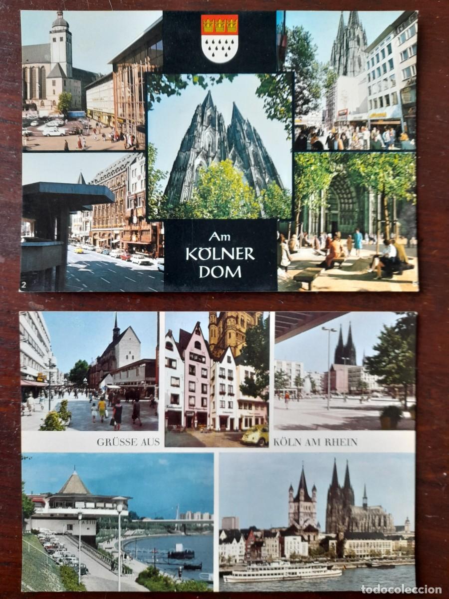 Cartes Postales: Una postal colaig imagenes de Colonia y su catedral, koln am rhein en Alemania, 2 tarjetas a elegir
