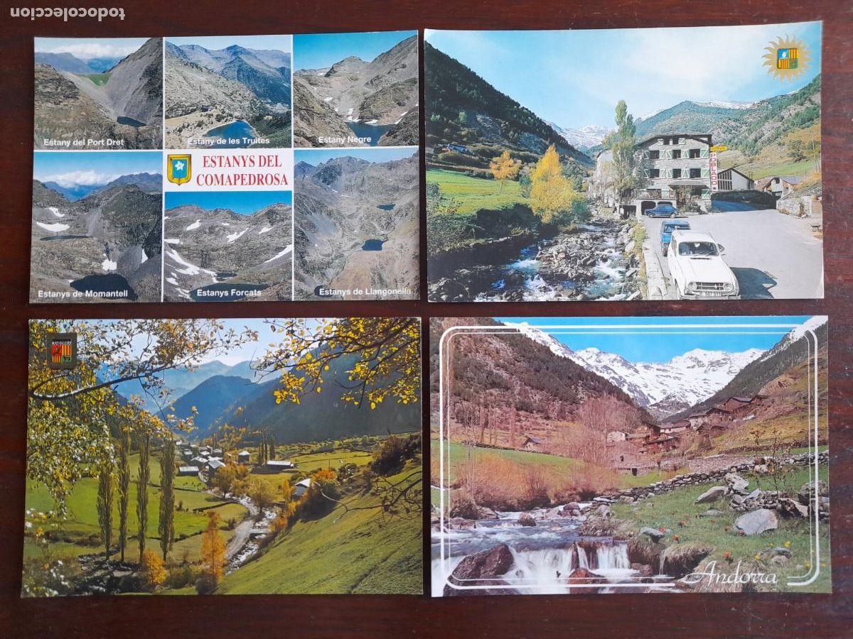 Cartes Postales: Una postal Estanys Vall Comapedrosa, rio Pollos y Arinsal, Valls d&acute;Andorra 4 tarjetas a elegir