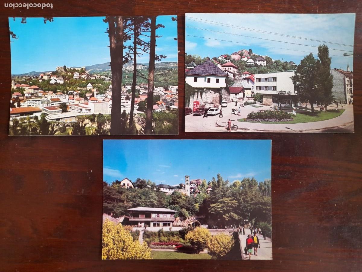 Cartes Postales: Una postal vista de Jajce antiguo castillo iglesia Maraa, Bosnia Herzegovina, 3 tarjetas a elegir