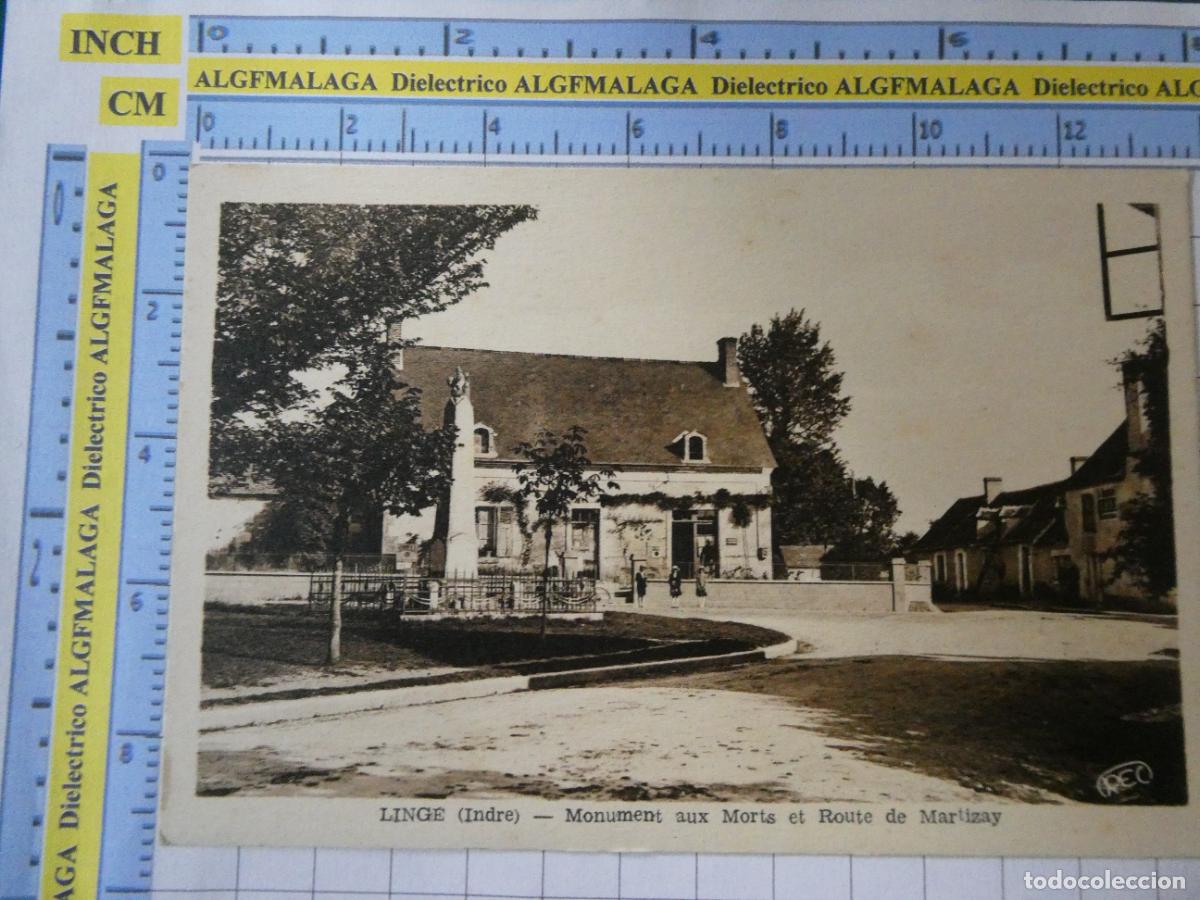 Postais: ANTIGUA POSTAL DE FRANCIA. LINGE MONUMENT AUX MORTS ET ROUTE DE MATIZAY. 953