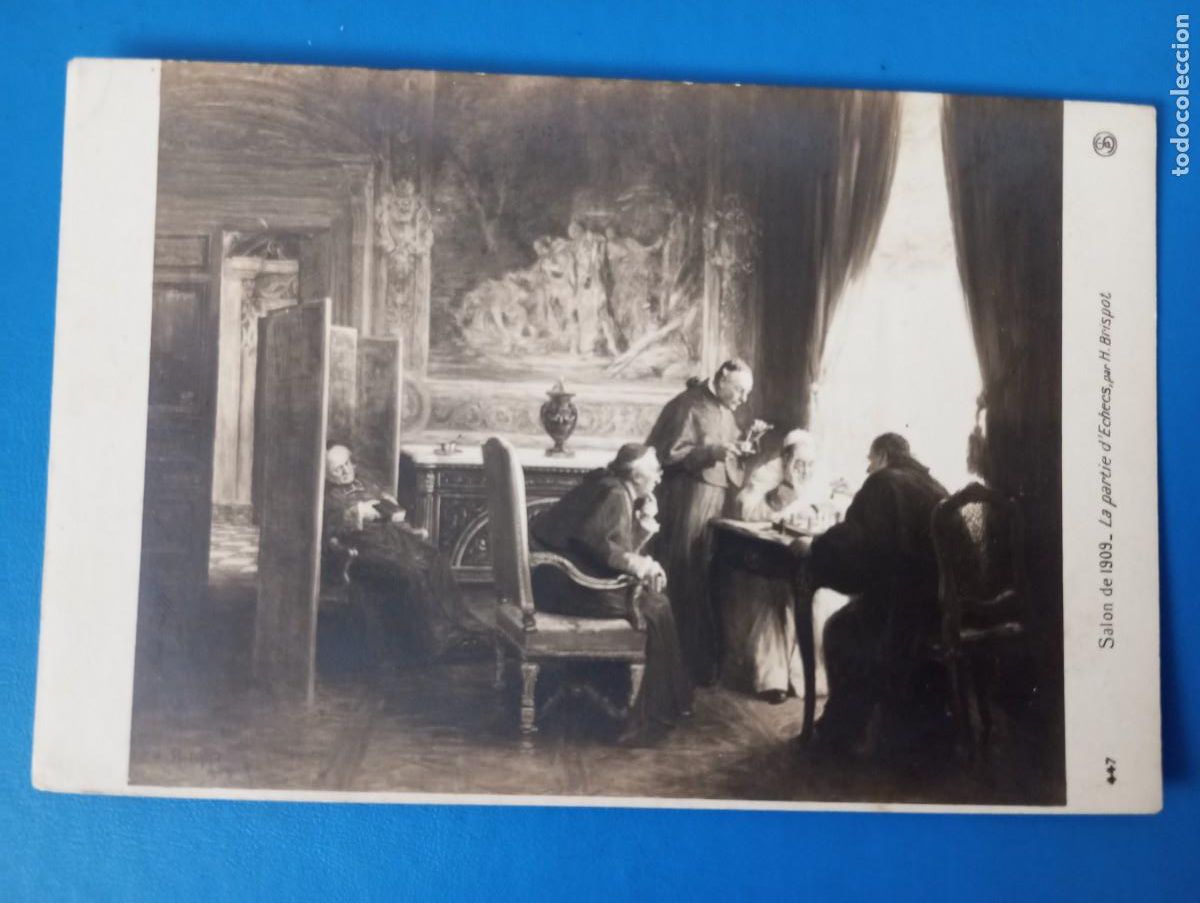 Postcards: POSTAL FRANCESA, SAL&Oacute;N DE PAR&Iacute;S, CUADRO DE BRISPONT