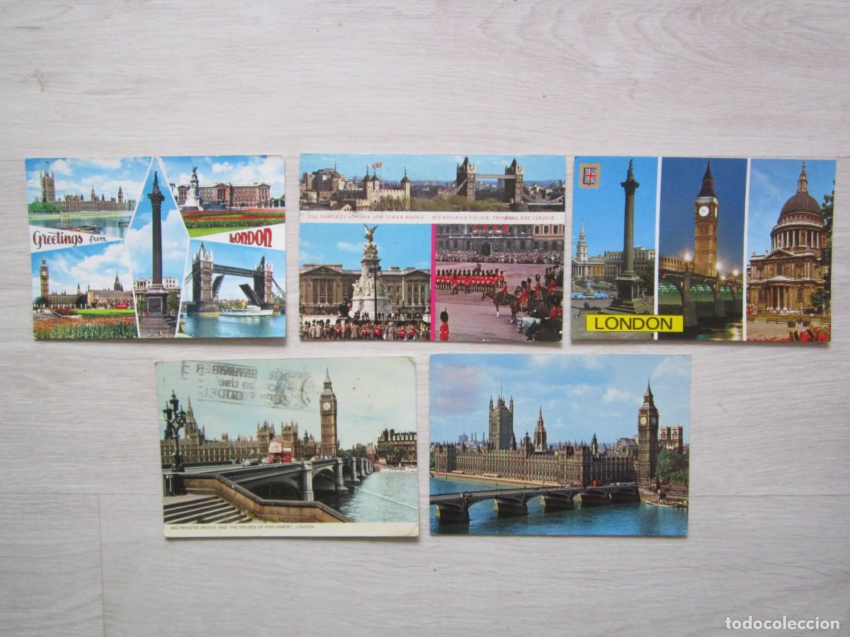 Cartes Postales: (LOTE 64) 5 TARJETAS POSTALES EN COLOR DE INGLATERRA CIRCULADA