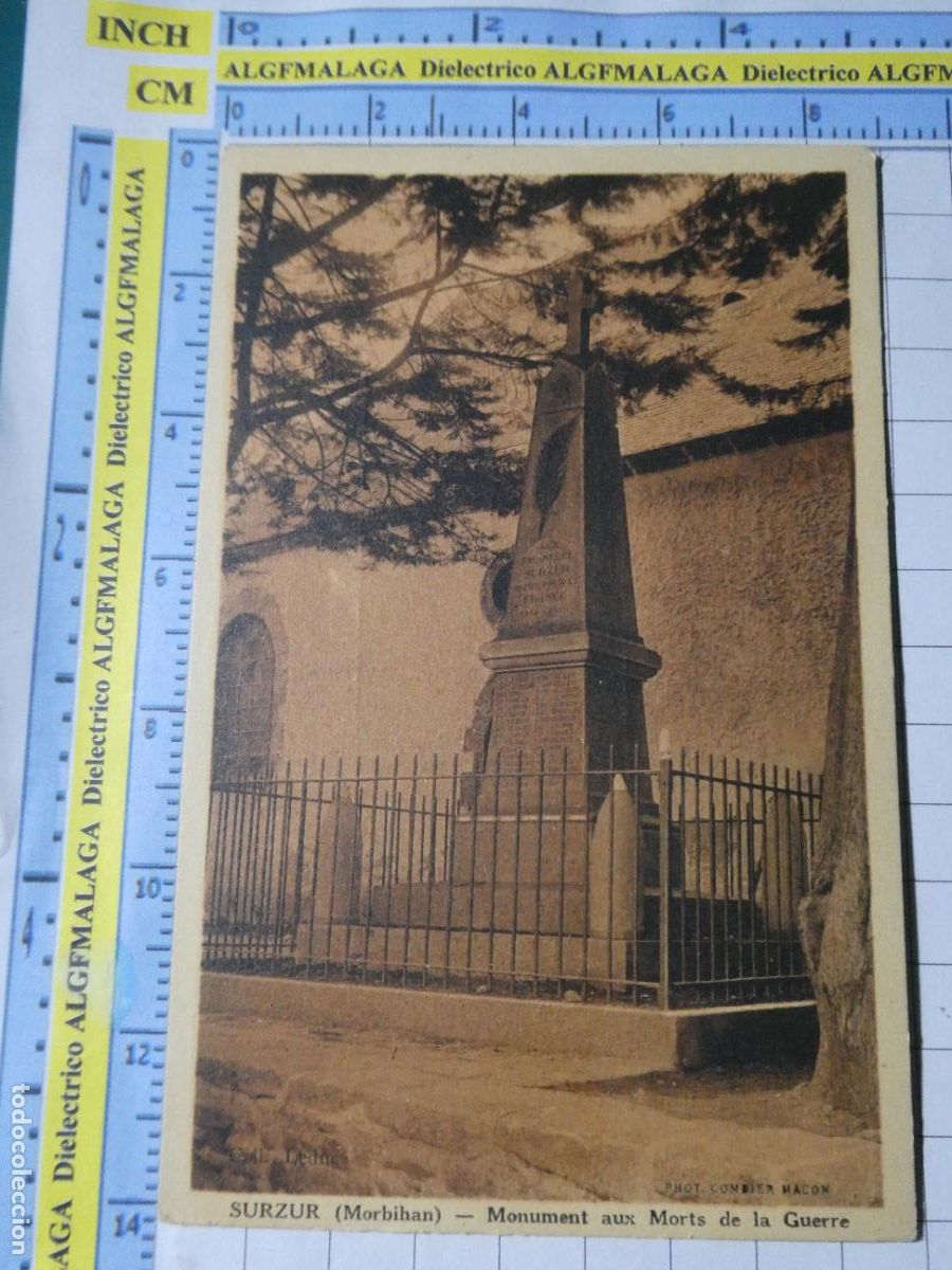 Postcards: ANTIGUA POSTAL DE FRANCIA. SURZUR MONUMENT AUX MORTS DE LA GUERRE. 2542