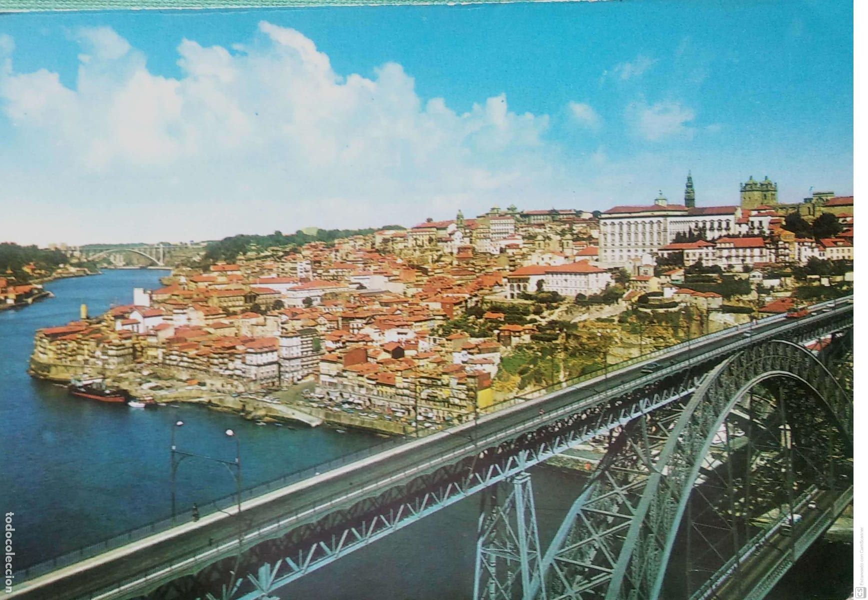 Cartoline: Porto (Portugal). 45 Vista parcial y puente. Nueva. Color