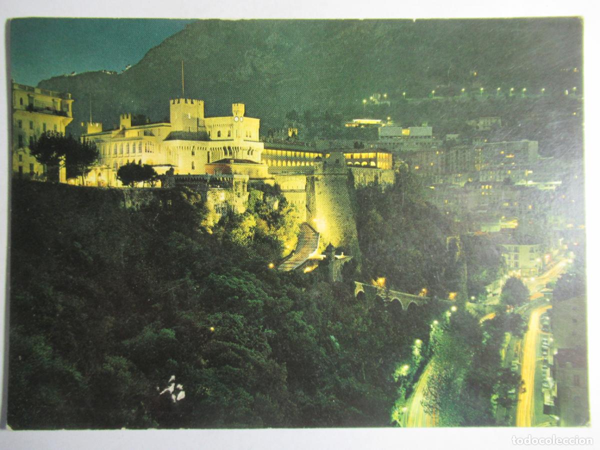 Postales: Principaut&eacute; de Monaco - Le Palais Princier la nuit