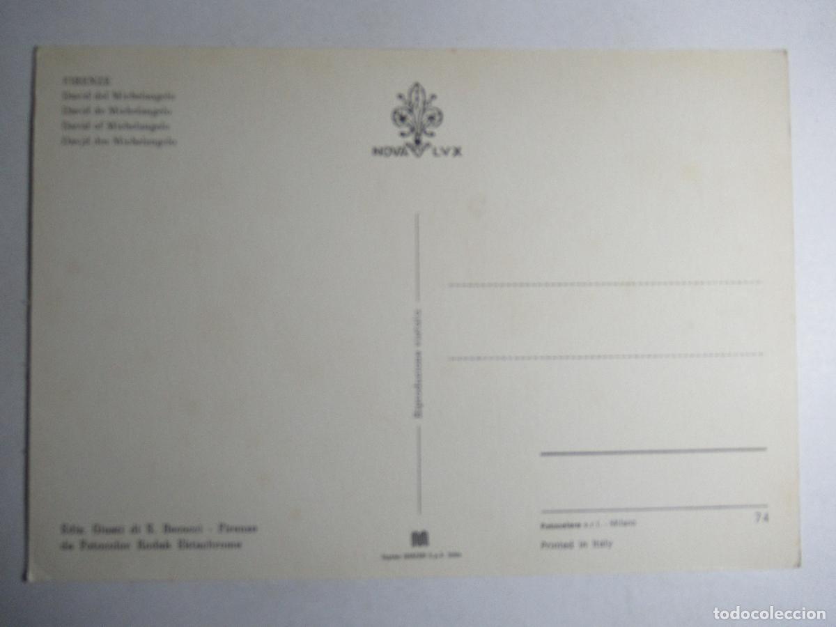 Postales: Firenze - David del Michelangelo - Foto 2