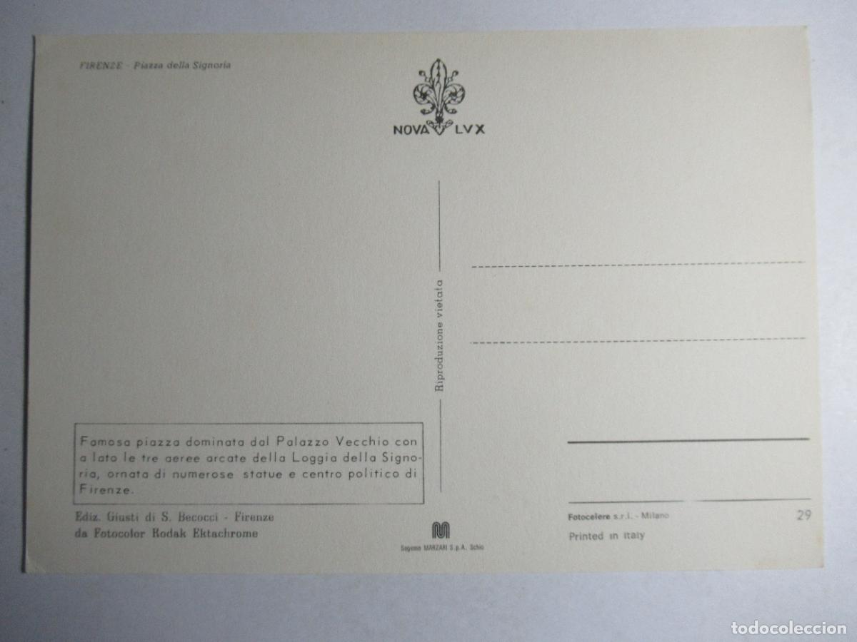 Postales: Firenze - Piazza della Signoria - Foto 2