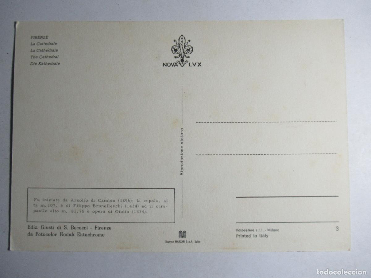 Postales: Firenze - La Cattedrale - Foto 2