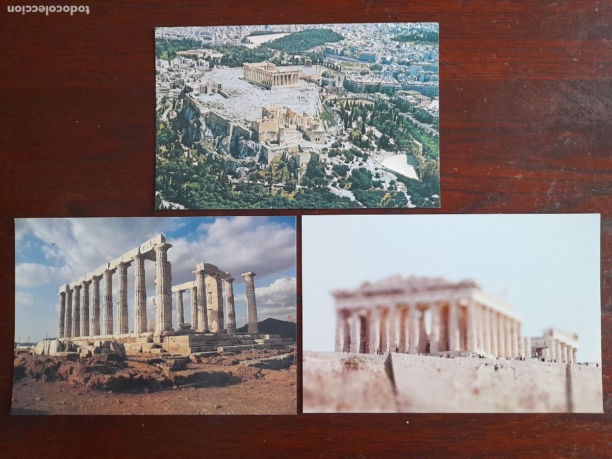 Cartes Postales: Una postal vintage vistas a&eacute;rea del acr&oacute;polis de Atenas en Grecia 3 tarjetas a elegir