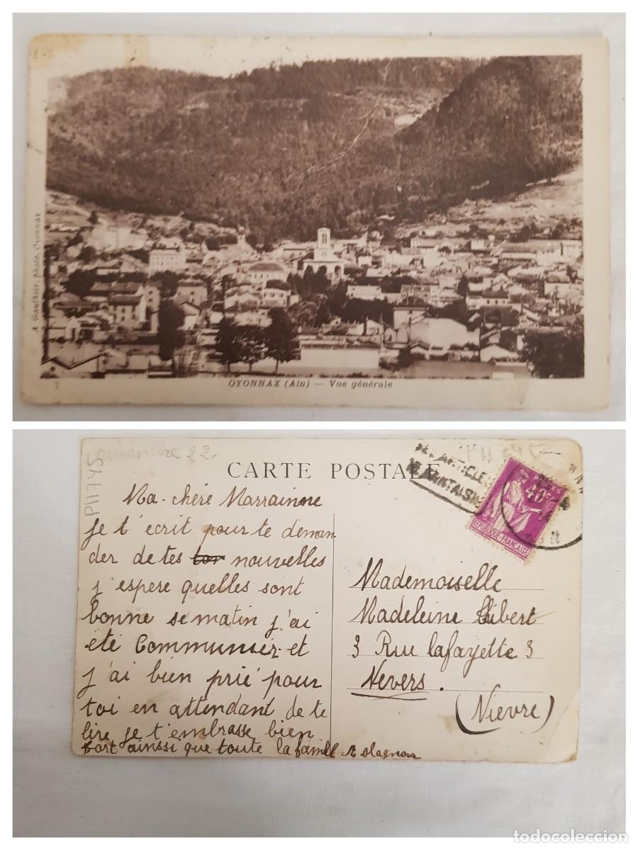 Postales: Antigua postal : Oyannax (Ain), Vue g&eacute;n&eacute;rale. A Gauthier, photo. 1929