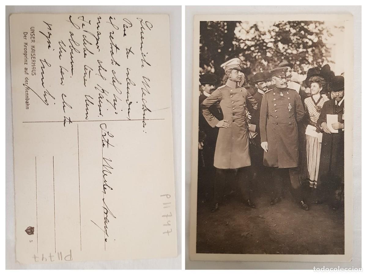 Cartoline: Antigua postal : Unser Kaiserhaus. Der Kronprinz auf der Rennbahn.