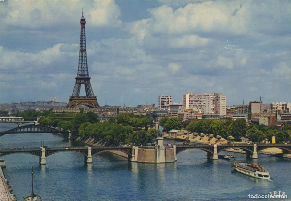 Postales: N&ordm; 537-PAR&Iacute;S. Francia. La Tour Eiffel et vue sur la Seine. Sin circular. EDITIONS CHANTAL