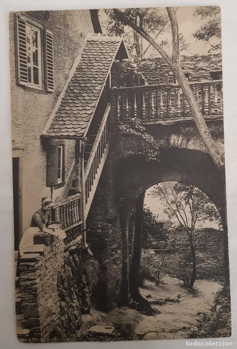 Cartoline: Antigua postal: Eppftein i. Taunus. Eingang zur Burgruine. ALEMANIA. L. Klement