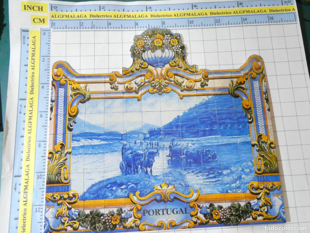 Postales: CURIOSA POSTAL TROQUELADA DE PORTUGAL. AZULEJOS T&Iacute;PICOS ARTESAN&Iacute;A PORTUGUESA. 2370
