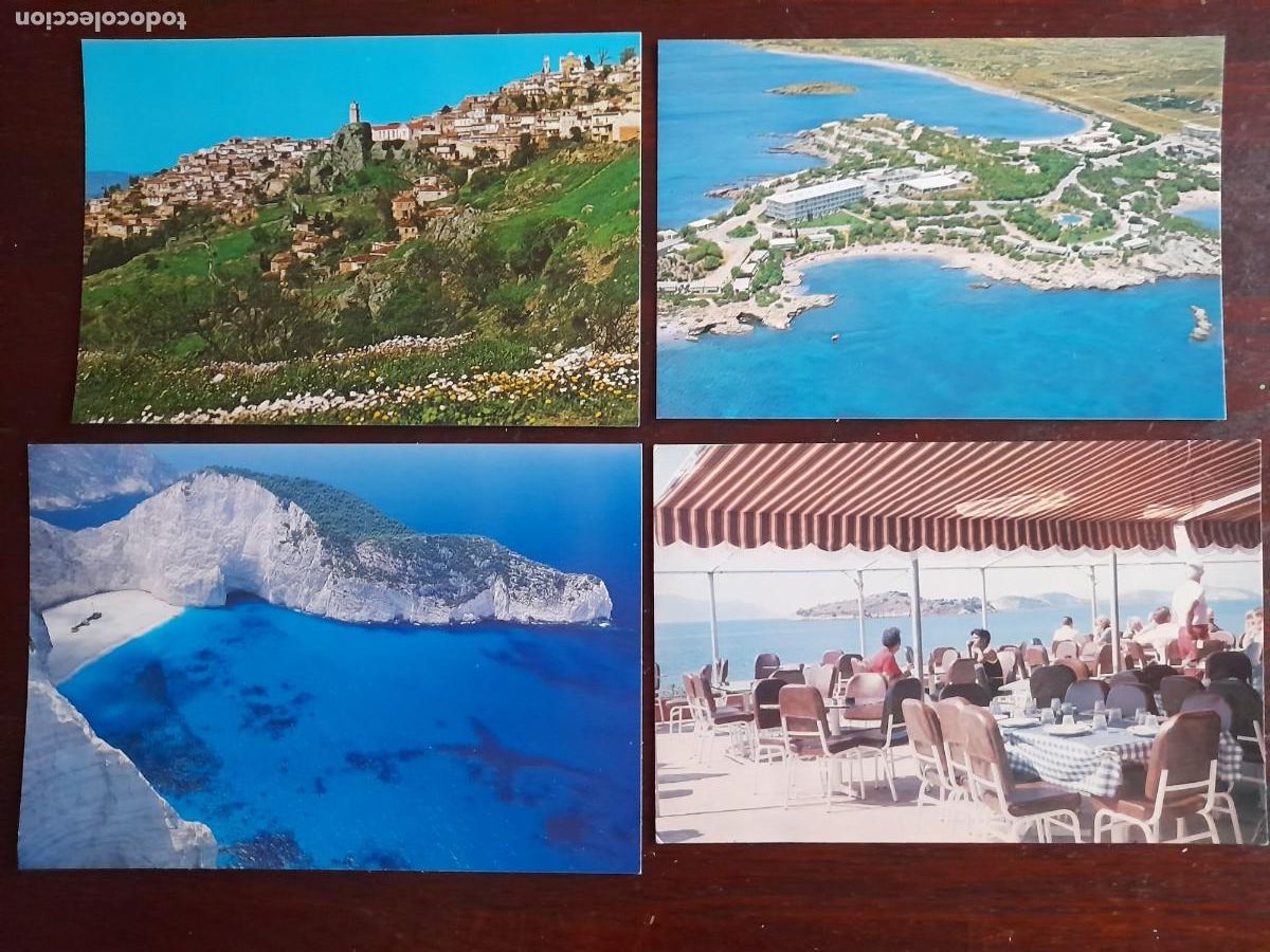 Cartes Postales: Una postal vintage vistas varias pintorescas rincones de Grecia A&ntilde;os 80&acute;s. 4 tarjetas a elegir
