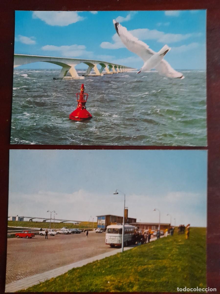 Cartes Postales: Una postal vintage puente de Zeelandbrug o Zelanda a&ntilde;os 70&acute;s. Pa&iacute;ses Bajos 2 tarjetas a elegir