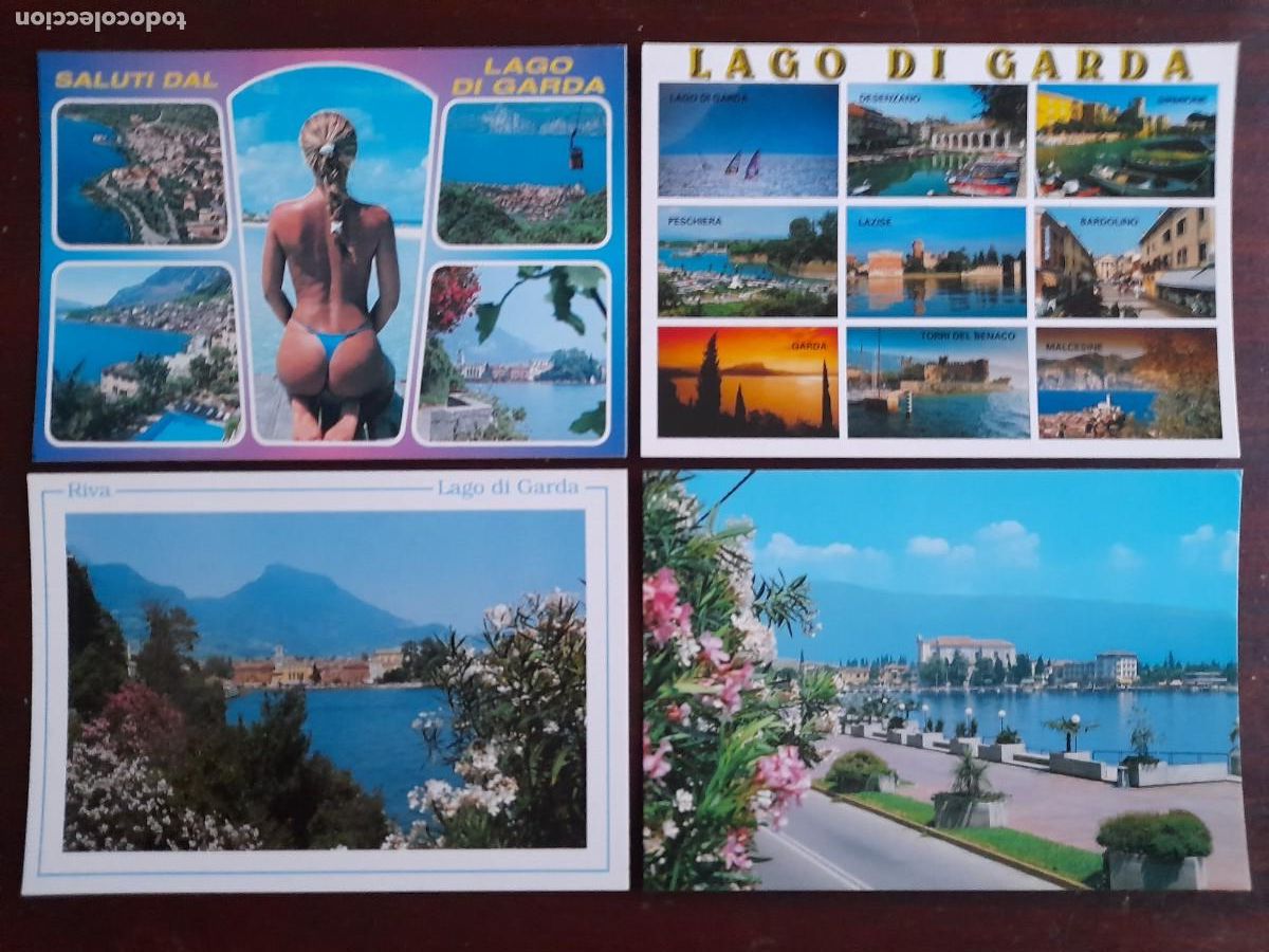 Cartes Postales: Una postal de Gardasee, Riva, Maderno en el lago di Garda, Lombard&iacute;a de Italia, 4 tarjetas a elegir