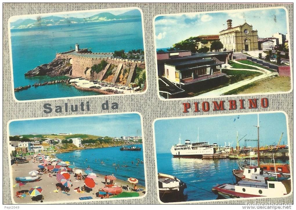 Postkarten: :::: A524 - POSTAL - SALUTI DA PIOMBINO