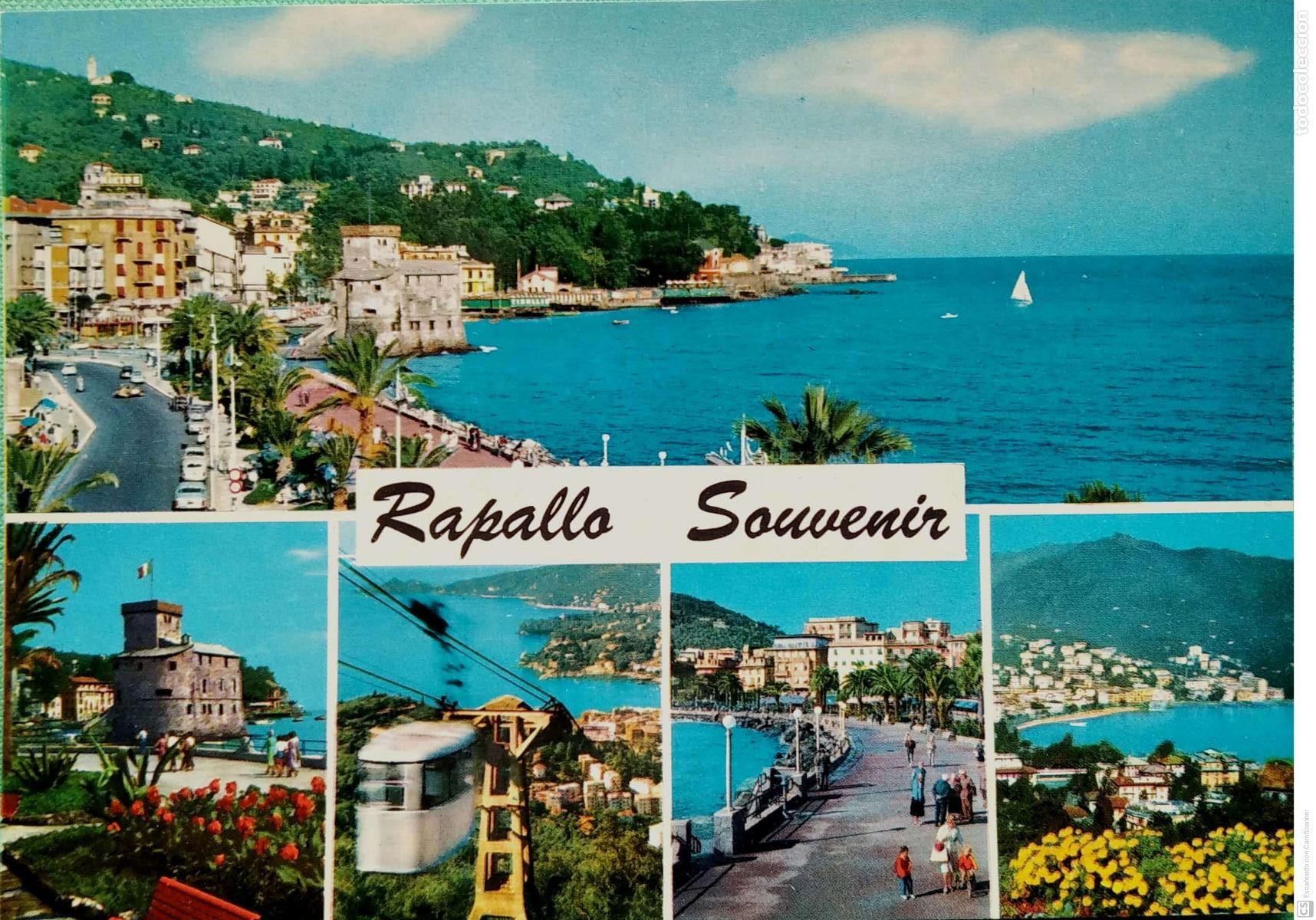 Postkarten: Rapallo (Italia). Vistas varias. Nueva. Color. Dorso con raspaduras.
