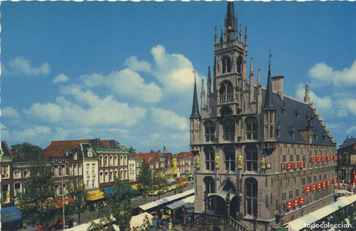 Postkarten: Gouda. Markt met Stadhuis. Holanda. Sin circular. ED. DE MUINCH & CO.