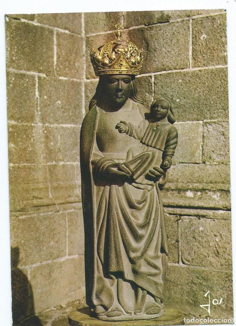 Postales: NOTRE-DAME DU FOLGOET, STATUE VENEREE EN GARNIT DE KERSANTON.- FINISTERE / FRANCIA