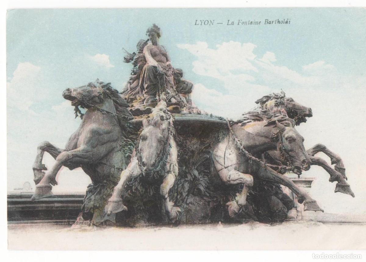 Postais: Postal principios del XX-Lyon-Fuente Bartholdi-Francia-sin circular-