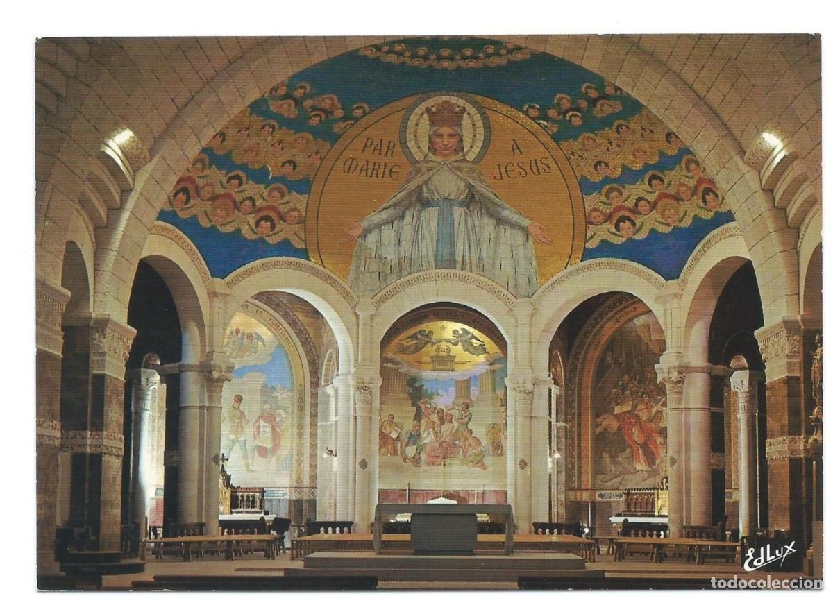 Postales: INTERIEUR DE LA BASILIQUE DU ROSAIRE / THE BASILICA OF THE ROSARY.- LOURDES - FRANCIA
