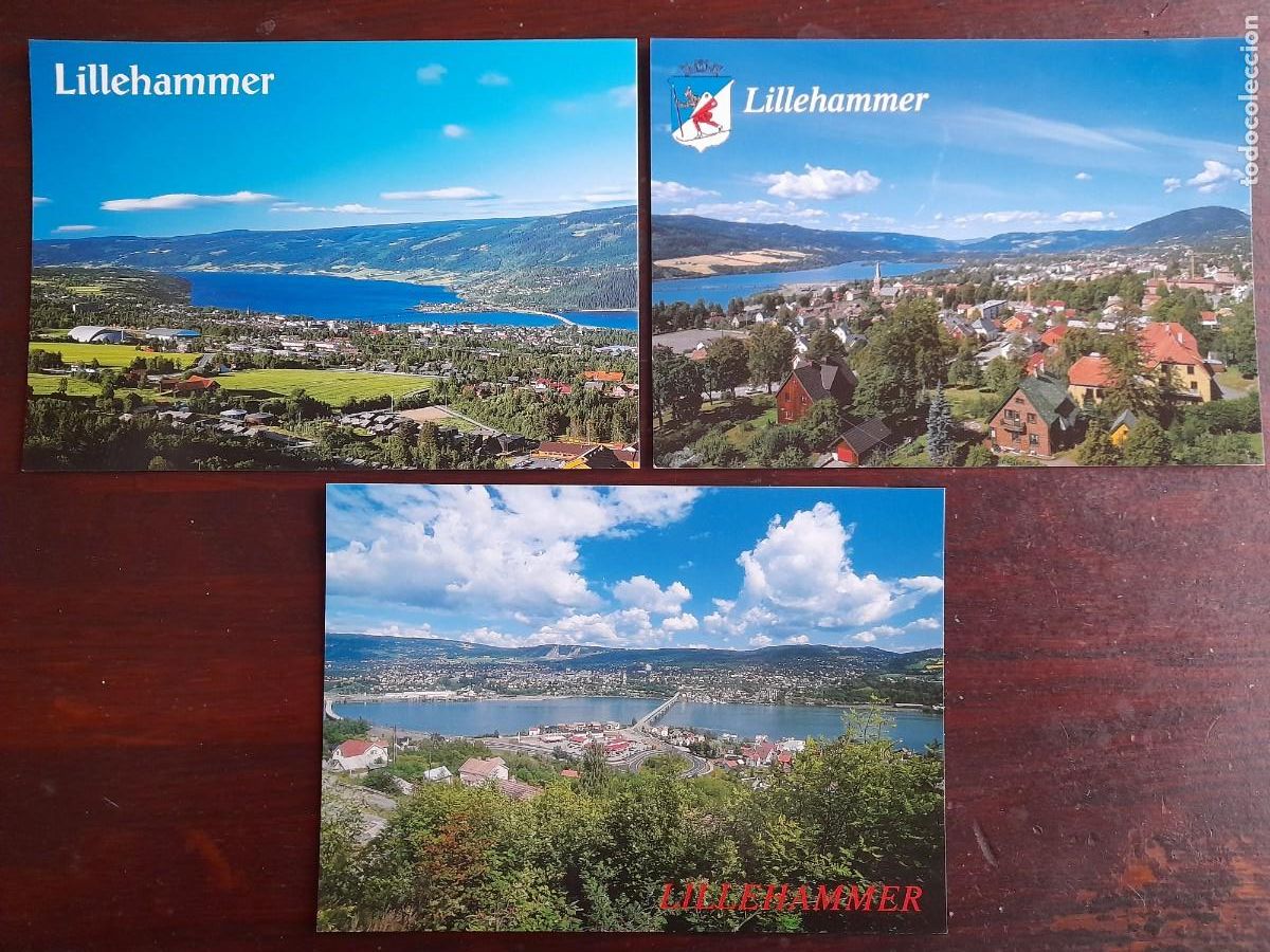 Cartes Postales: Una postal fiordo Geiranger en Lillehammer juegos ol&iacute;mpicos inviern 1994 Noruega 3 tarjetas a elegir