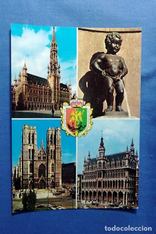 Postales: POSTAL - B&Eacute;LGICA - bruselas ni&ntilde;o y edificios sin escribir - Foto 1