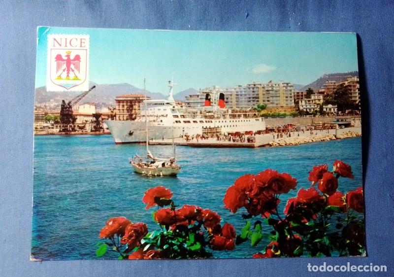Postales: postal Francia Nice escrita y sello - Foto 1