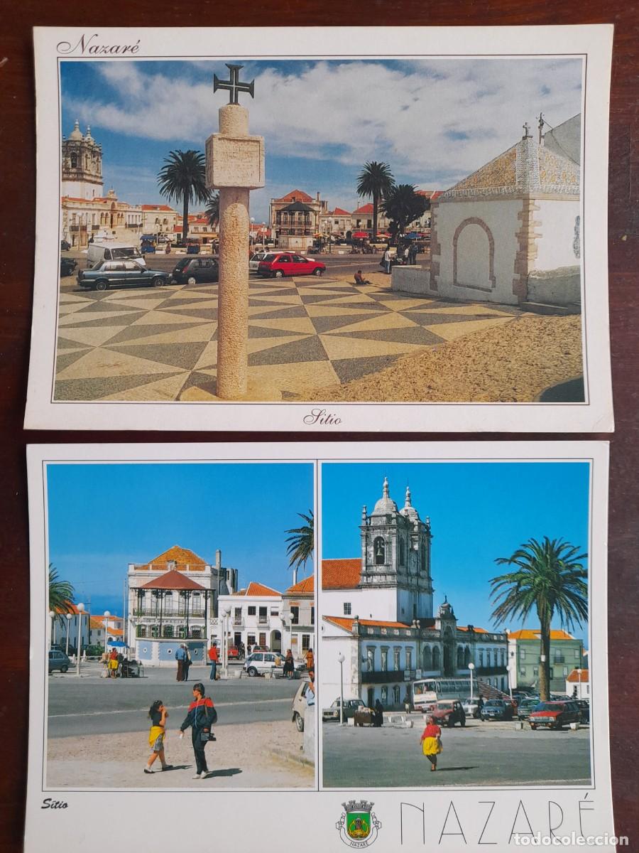Cartes Postales: Una postal plaza mirador en Sitio capilla memoria y santuario de Nazare Portugal 2 tarjetas a elegir