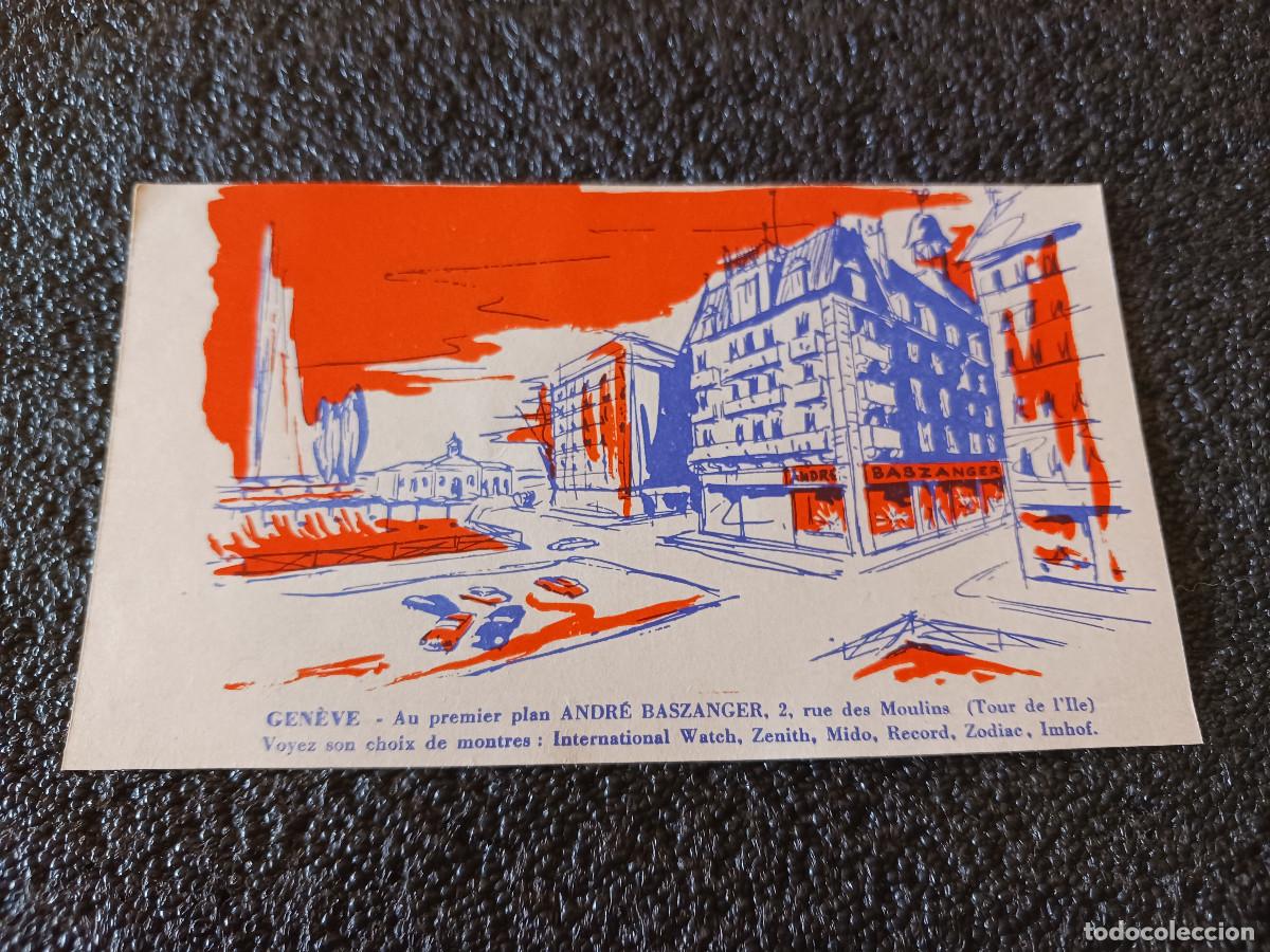 Postkarten: carte postale, geneve, andre baszanger, papel fino, 13,5 x 8 cm. aprox.