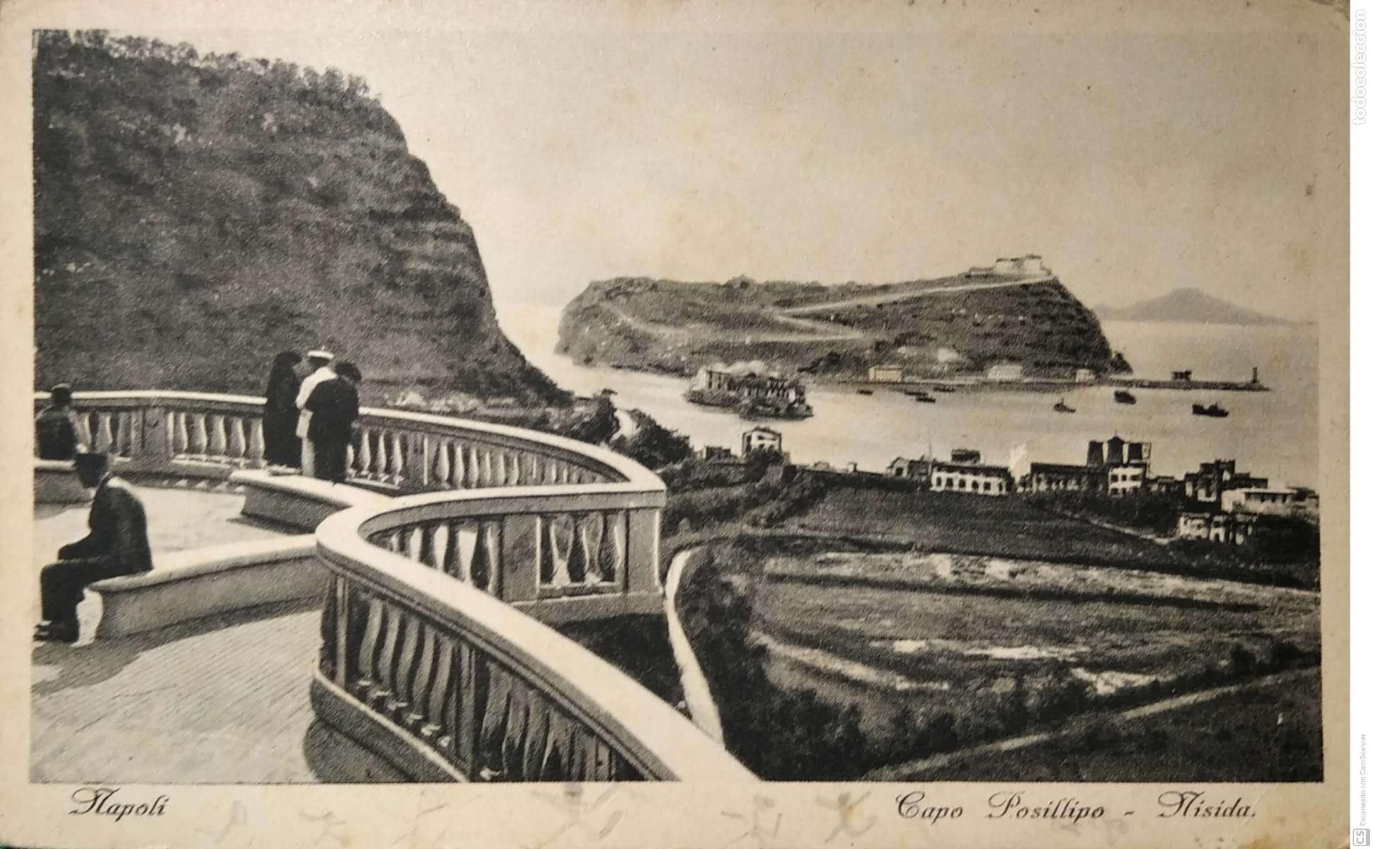 Postkarten: N&aacute;poles. Capo Posillipo-Nisida. Nueva. Blanco/Negro. Manchas en el dorso