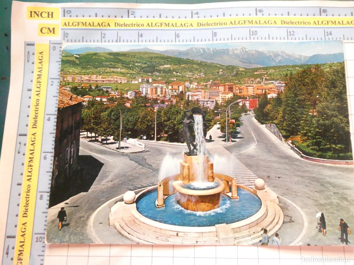 Postkarten: POSTAL DE ITALIA. L'AQUILA FONTANA LUMINOSA E CATENA DEL GRAN SASSO. 2555