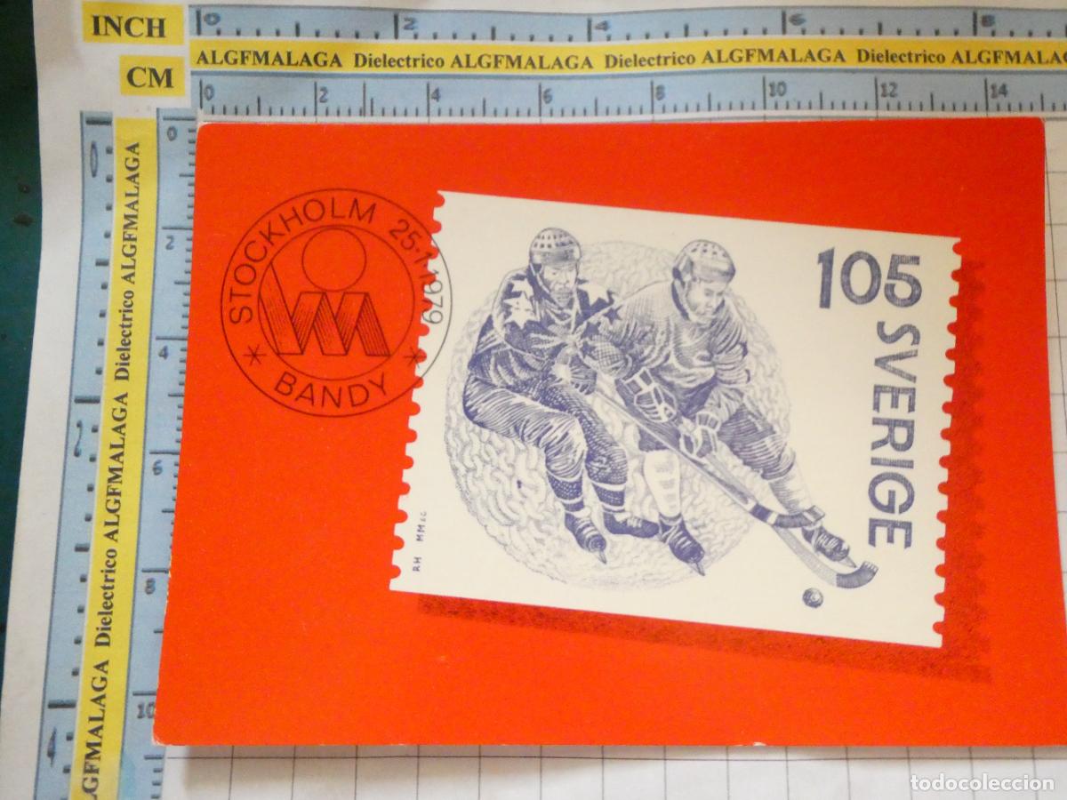 Postcards: POSTAL DE SUECIA. SELLO CORREOS HOCKEY HIELO. 652