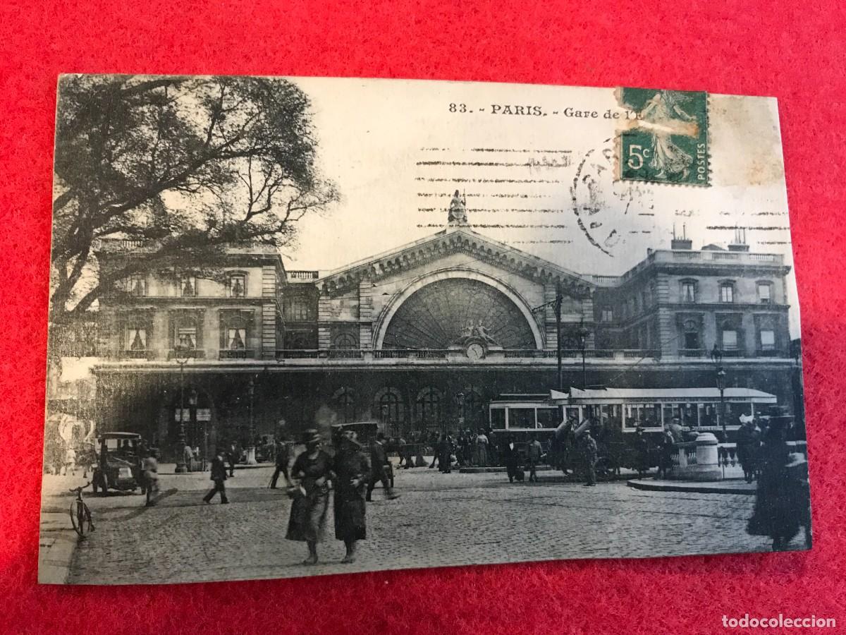 Cartoline: POSTAL. PARIS. LA GARE DE L'EST (POSTAL ESCRITA EN 1920) FRANCIA