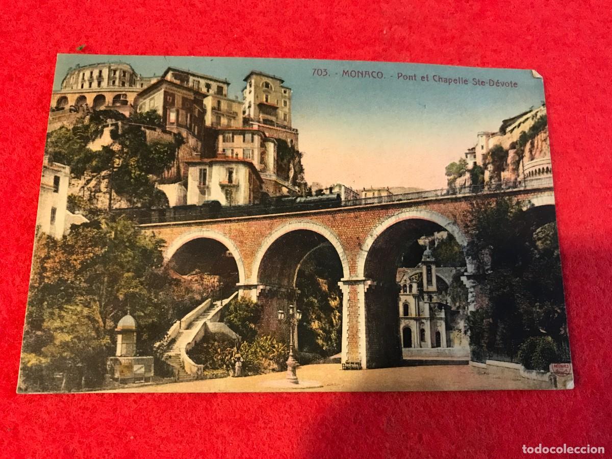Cartoline: POSTAL. M&Oacute;NACO. PONT ET CHAPELLE... (POSTAL ESCRITA) FRANCIA