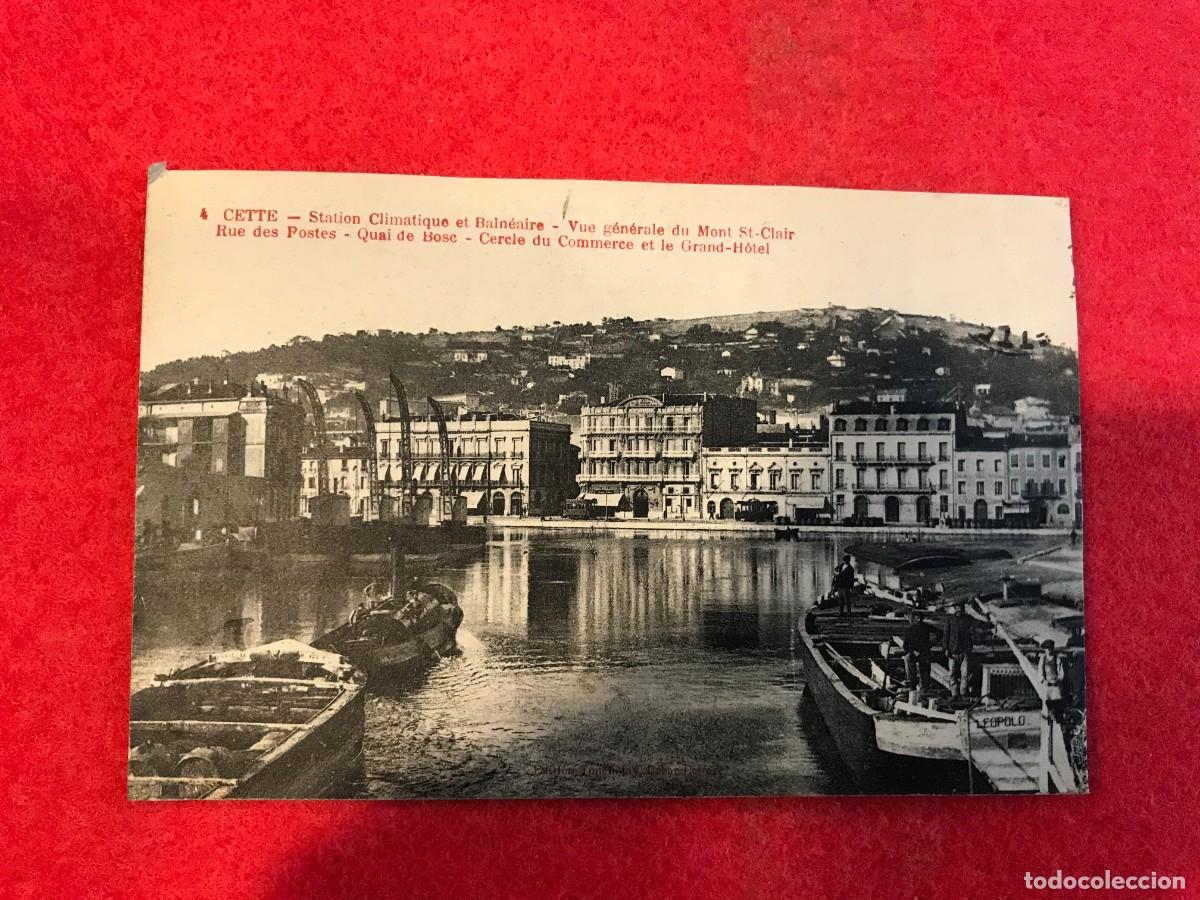 Cartoline: POSTAL. CETTE. STATION CLIMATIQUE ET BALN&Eacute;AIRE... (POSTAL ESCRITA) FRANCIA