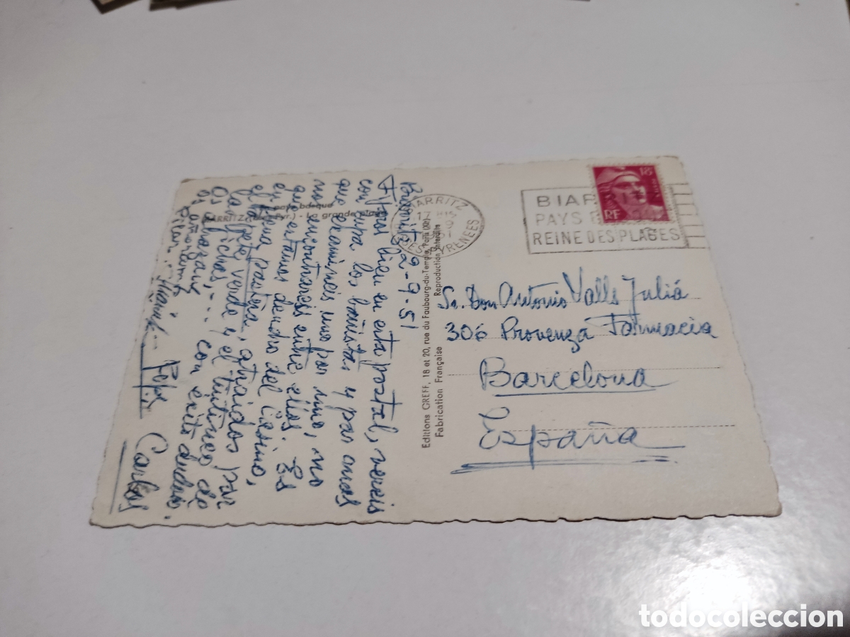 Postales: Postal Biarritz playa - Foto 2