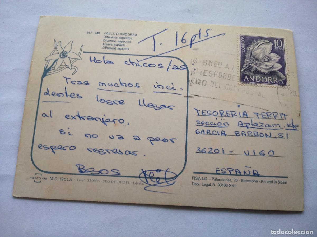Postales: POSTAL -- ANDORRA -- CIRCULADA -- - Foto 2